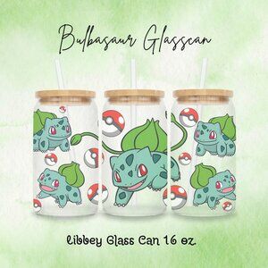 Pokemon Bulbasaur 16oz. Frosted Glasscan